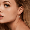 Boucles d'oreilles Croix de Vie Ankh clips argent