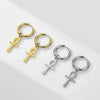 Boucles d'oreilles Croix de Vie Ankh pendante argent