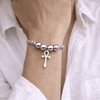Bracelet Croix de Vie Ankh gothique argent