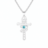 Collier pendentif Croix de Vie Ankh scarabée argent