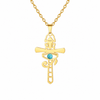 Collier pendentif Croix de Vie Ankh scarabée or