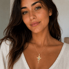 Collier pendentif Croix de Vie Ankh scarabée or