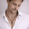 Collier pendentif Croix de Vie Ankh égyptien noir