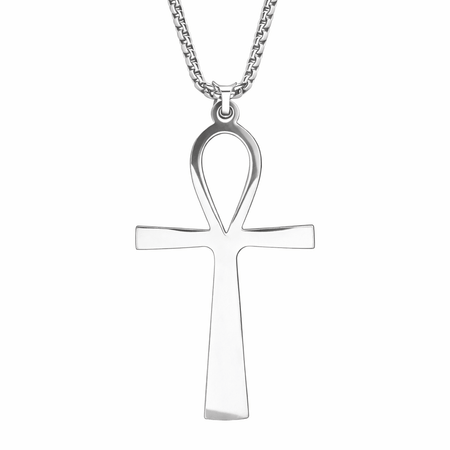 Collier pendentif Croix de Vie Ankh égyptien argent