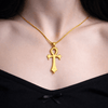 Collier pendentif Croix de Vie Ankh gothique or