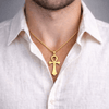 Collier pendentif Croix de Vie Ankh gothique or