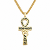 Collier pendentif Croix de Vie Ankh Hiéroglyphe Horus or
