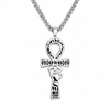 Collier pendentif Croix de Vie Ankh Hiéroglyphe Horus argent