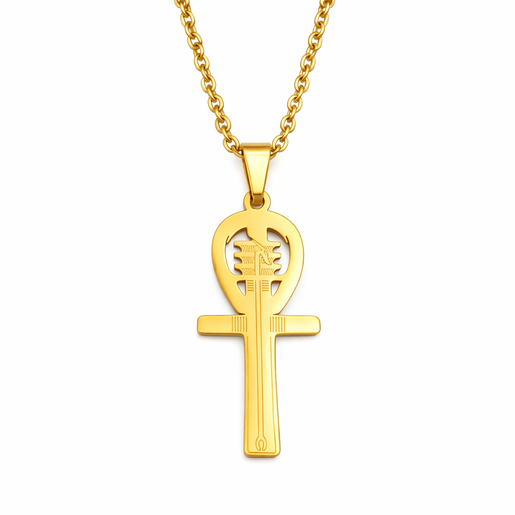 Collier pendentif Clé de Vie Ankh or