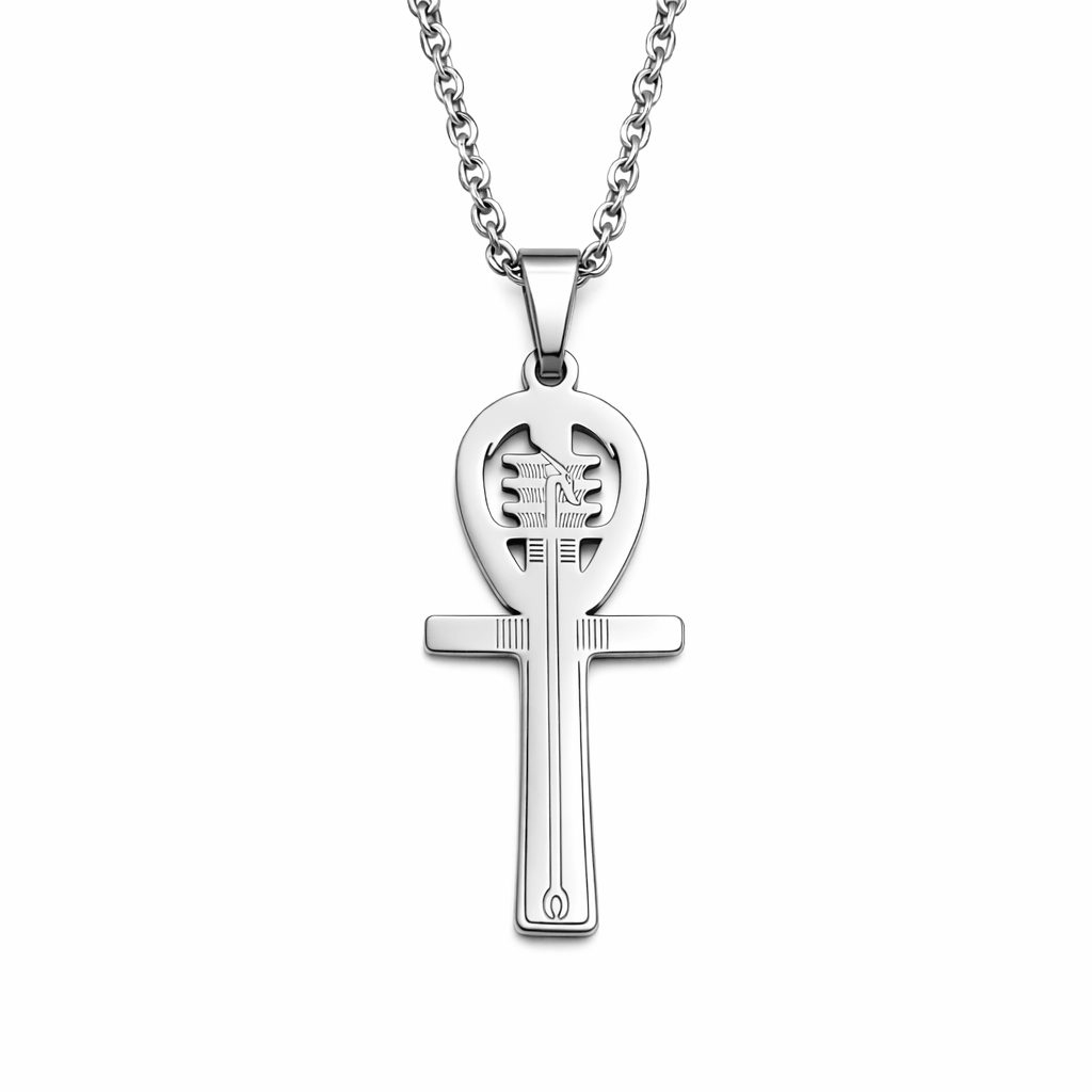 Collier pendentif Clé de Vie Ankh argent