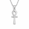 Collier pendentif Croix de Vie Ankh élégant argent