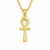 Collier pendentif Croix de Vie Ankh élégant or