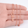 Collier pendentif Croix de Vie Ankh élégant or rose