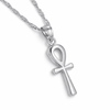 Collier pendentif Croix de Vie Ankh élégant argent