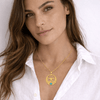 Collier pendentif Croix de Vie Ankh ailes d'Horus or