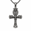 Collier pendentif Croix de Vie Ankh amulette argent