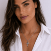 Collier pendentif Croix de Vie Ankh ancien argent