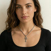 Collier pendentif Croix de Vie Ankh artistique argent