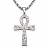 Collier pendentif Croix de Vie Ankh Hiéroglyphe argent