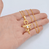 Collier pendentif Croix de Vie Ankh Horus or cristal de roche
