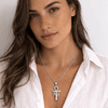 Collier pendentif Croix de Vie Ankh Oeil d'Horus argent