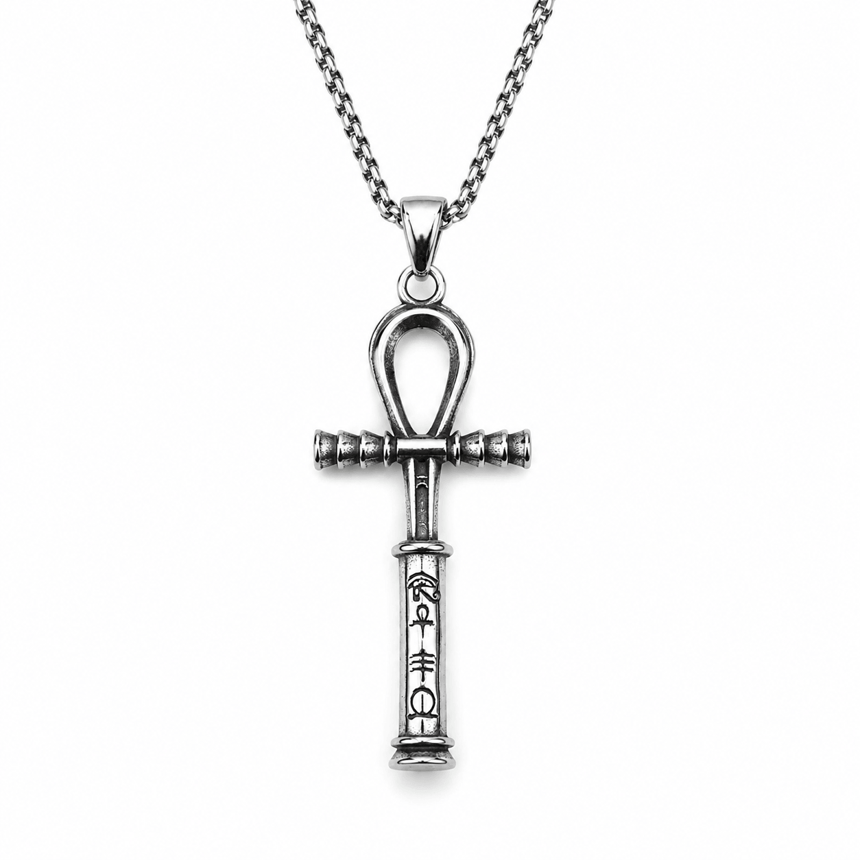 Collier pendentif Croix de Vie Ankh talisman argent