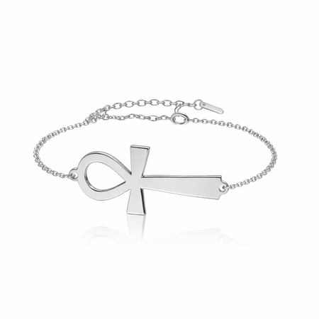 Bracelet Croix de Vie Ankh argent