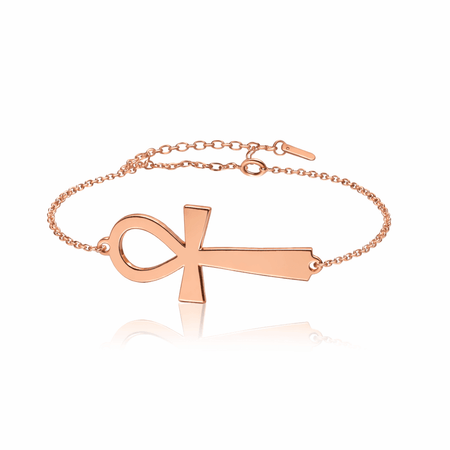 Bracelet Croix de Vie Ankh or rose